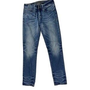 American Eagle Size 28x30 Mens Jeans SKinny Stretch Mid Rise Med Wash